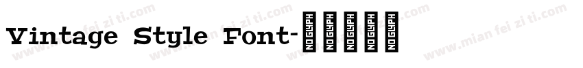Vintage Style Font字体转换